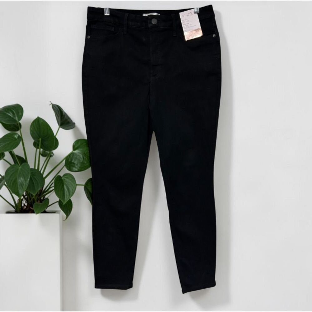 LC Lauren Conrad Black Skinny Jeans Women Size 14 High Rise Stretch Denim